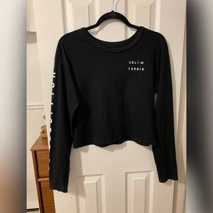 Hollister Black Graphic Long Sleeve Tee